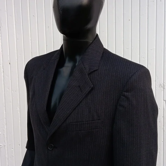 Oleg Cassini Men's Vintage Pin Stripe (3) Button Luxury Blazer - Picture 6 of 16